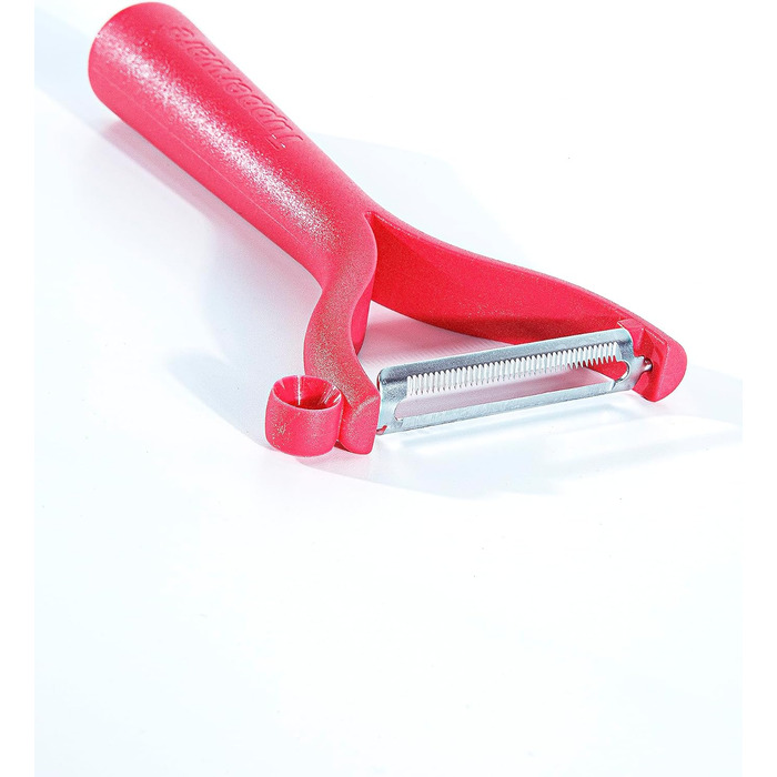 TUPPERWARE Universal Peeler (2) Red D119 Flat Grind Wavy Grind