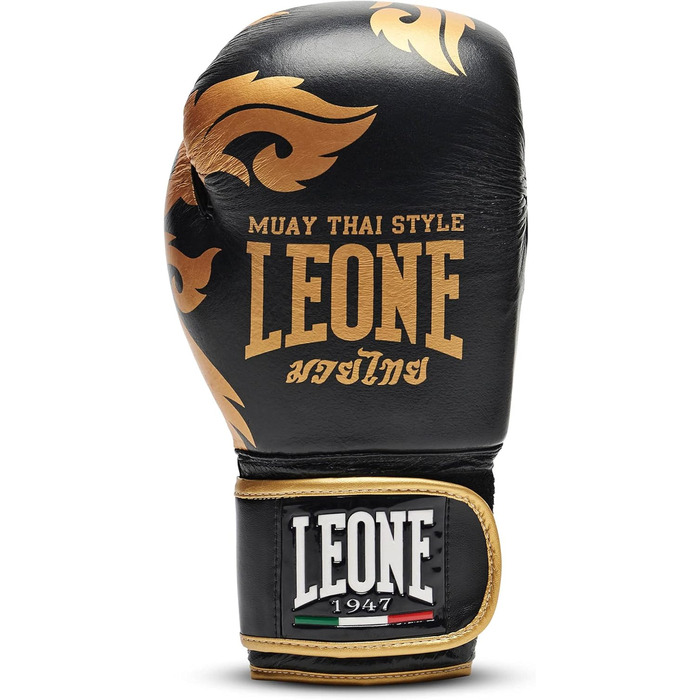Боксерські рукавички Leone 1947 Muay Thai, 12 Oz, чорні