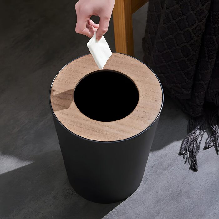 Набір аксесуарів для ванної кімнати Retoo 6 предметів: мильниця, тримач для зубних щіток, дозатор мила, чашка, чорний колір