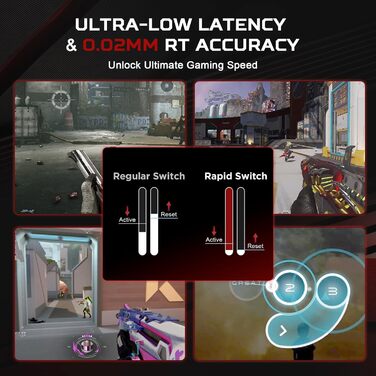 Механічна ігрова клавіатура YUNZII MADLIONS MAD68 з провідним підключенням, Hall Effect, PBT клавіші, RGB підсвічуванням, 8K polling rate (Black, Magnetic Amber Pro Switch)