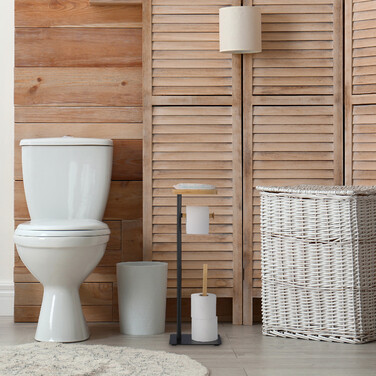 Relaxdays Toilet Paper Holder with Shelf