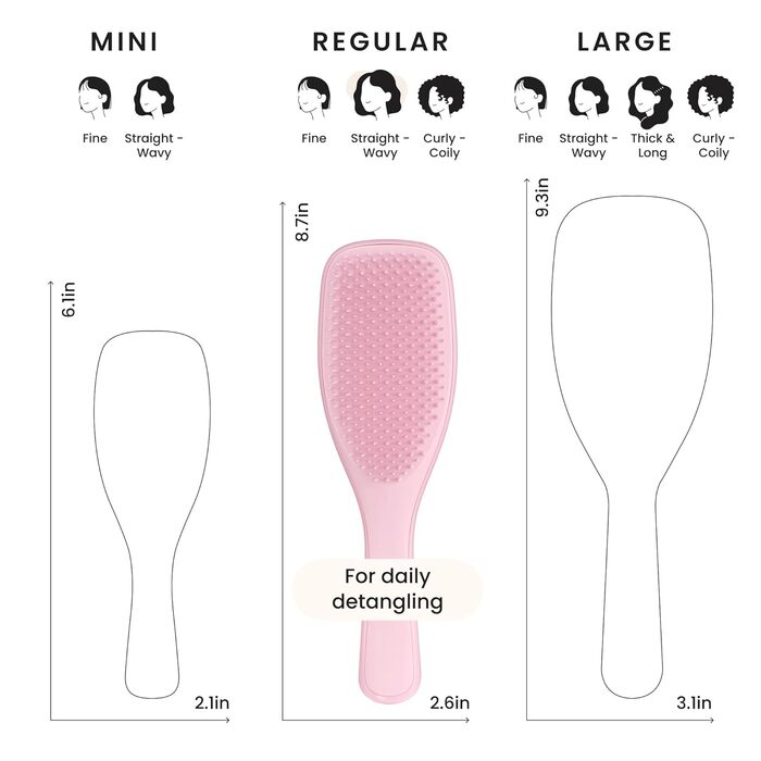 Тізер Тангл Тізер Ultimate Detangler – щітка для волосся для мокрого та сухого волосся, для всіх типів волосся, рожева