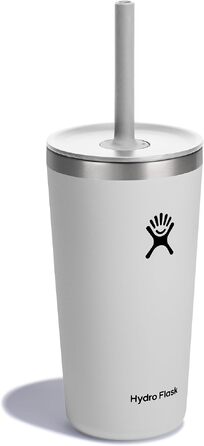 Термостакан Hydro Flask Travel Tumbler 1180 мл (40 Oz) з кришкою та трубою, нержавіюча сталь, вакуумна ізоляція, білий