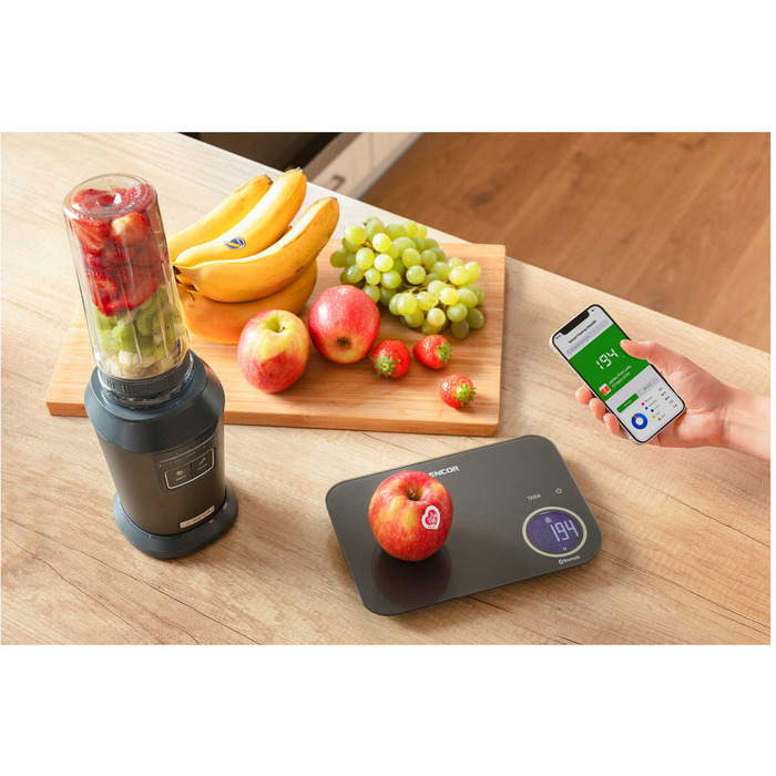 Електронні високоточні кухонні ваги Sencor SKS 7176GD з Bluetooth, 1г/8000г