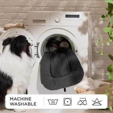 Килимок для собак BEDSURE середнього розміру - м'який, зручний, з неслизьким дном, 74x46 см, темно-сірий