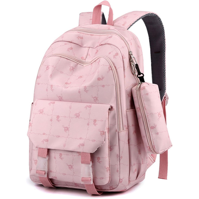 Великий рюкзак для учнів середньої школи, шкільний рюкзак для дівчат, рюкзак для полегшення навантаження, синій шкільний рюкзак для хлопців (рожевий)