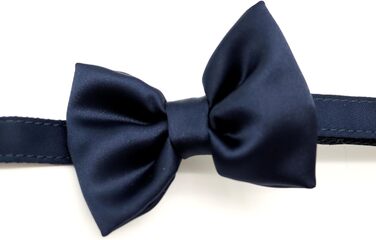 Ошатний нашийник Croci Ceremony для собак з метеликом, блакитний, сатин, срібні деталі, розмір L (41–66 см)