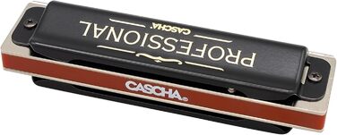 Гармоніка Cascha Bb-Dur для початківців та професіоналів | 10-ти отворна діатонічна гармоніка | Blues Softcase та серветка для чищення
