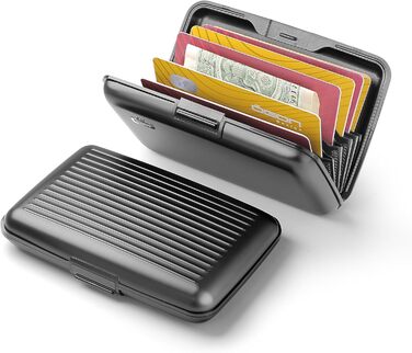 Картахолдер ÖGON -DESIGNS Smart Case Stockholm V1 (Чорний) з RFID захистом, алюміній