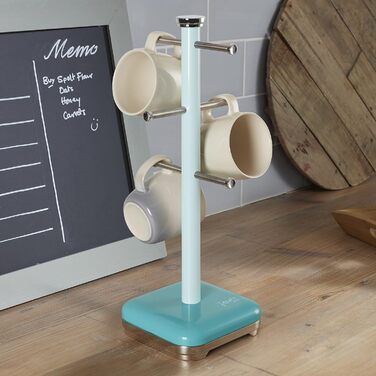 Swan SWKA1030CN Retro Teapot Stand for 6 Cups, Weighted Base, Cream (Peacock)