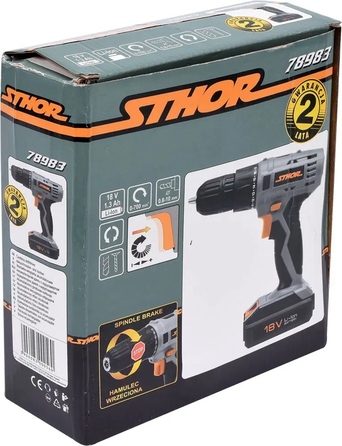 Дриль-викруткa Sthor 78983 18 В, 1 акумулятор 1.3 Аг