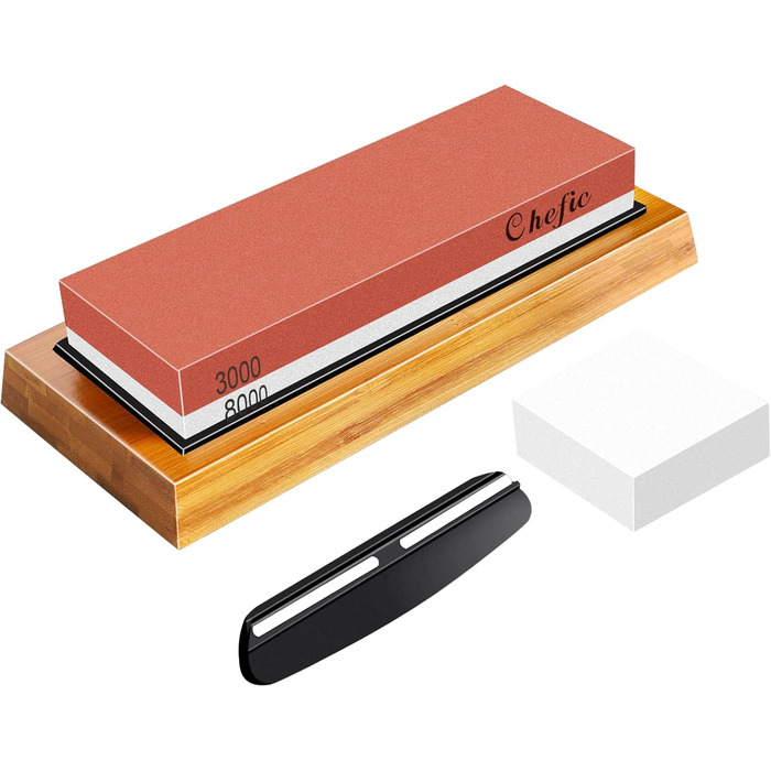 Шліфка BearMoo 2-в-1: шліфка та точило для ножів, зернистість 3000/8000, з підставкою