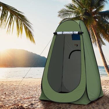 Намет для туалету та душу TUKAILAI для кемпінгу, Pop-Up, 150x150x190 см, зелений