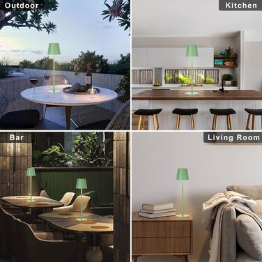 Набір з 2 бездротових настільних ламп LED з акумулятором, сенсорне регулювання яскравості, 3 режими кольору, USB-C зарядка для спальні, столу, кемпінгу (Чорний)