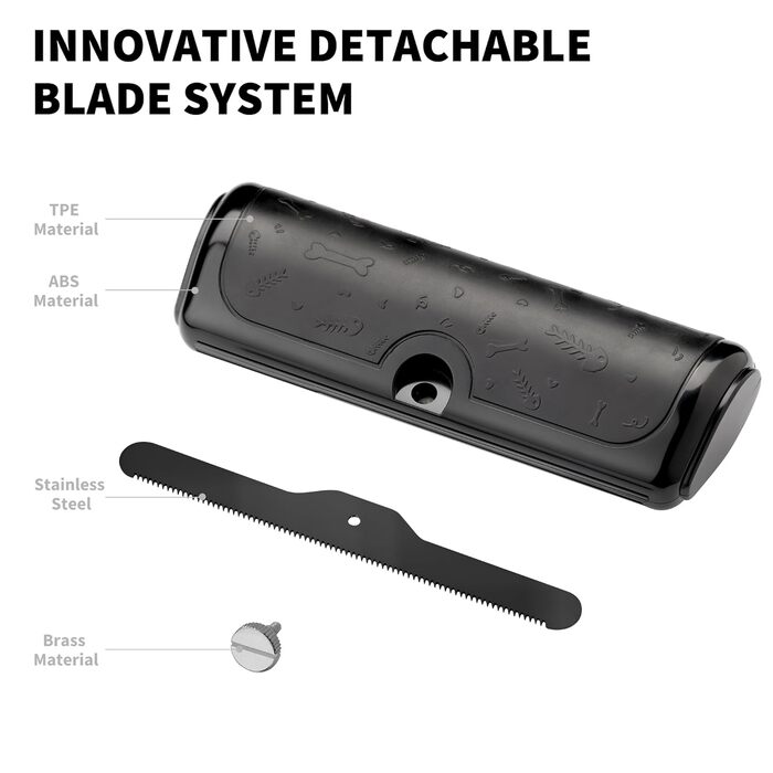 Щітка для собак та котів - двоколірна синьо-жовта, видаляє відмерле волосся та підшерсток, для собак та котів