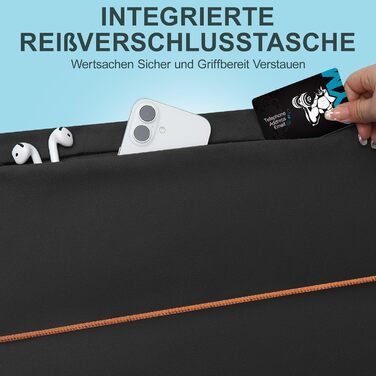 Набір спортивних рушників 2 шт. 120x50 см з кишенею на блискавці, мікрофібра, для фітнесу, тренувань, кемпінгу, подорожей (темно-сірий-жовтий)