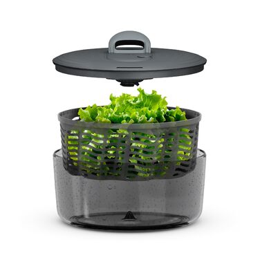 Салатозбирач Zyliss Easy Spin 6L з мотузковим приводом, сірий, BPA-free