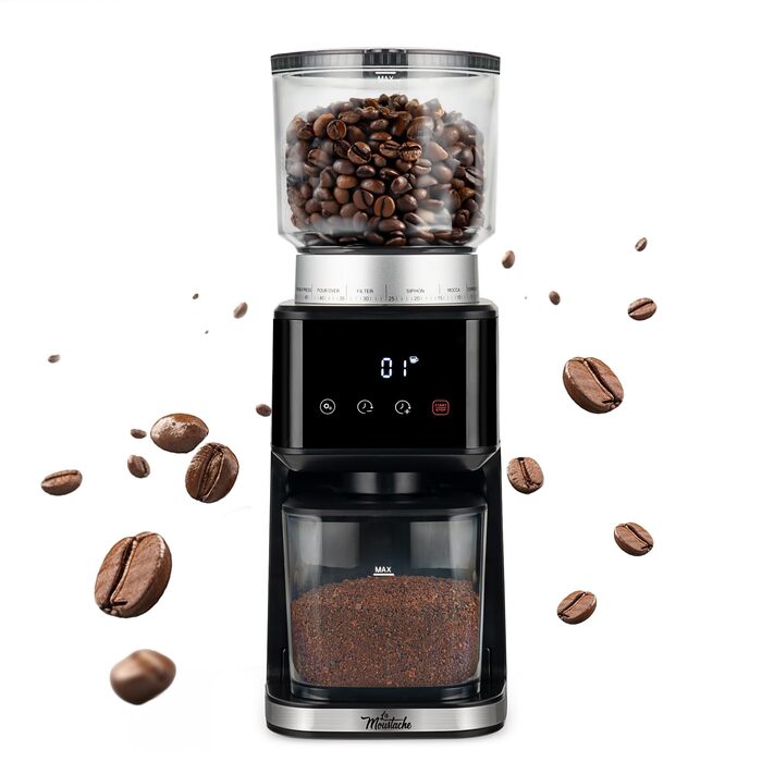 Електрична кавомолка та подрібнювач спецій La Moustache GrindMaster Silver BD-CG018, 165W, нержавіюча сталь, 350г