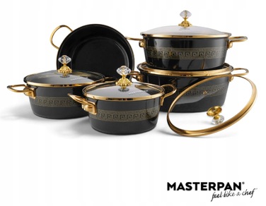Набір сталевих каструль Masterpan, 10 предметів