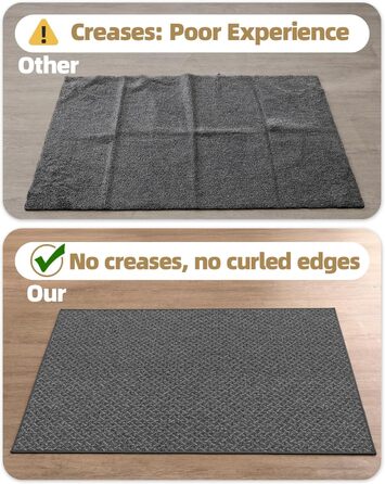 Тонкий килимок для входу COLOR&GEOMETRY, протибризковий та протиковзкий килим у передпокою, темно-сірий, 92 x 142 см