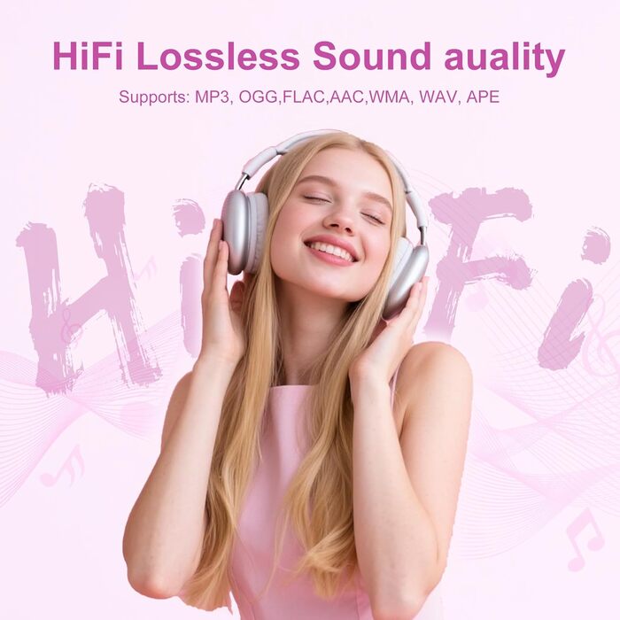 MP3 плеєр SWOFY 128GB Bluetooth 5.3, Рожевий - міні-плеєр з сенсорним екраном 2.4