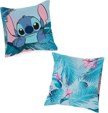 Комплект постільної білизни Jay Franco Disney Lilo & Stitch з квітами для однієї людини – дитяча постільна білизна, включає наволочку 80x80 см, бавовняна постільна білизна, що підходить для прання в машині, багатобарвна Lilo & Stitch 135x200/80x80 (2 штук