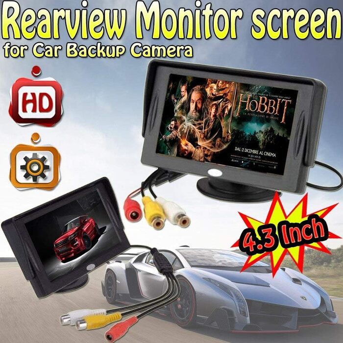 Sunvalleytek 10,92 см LCD TFT монітор-дзеркало для авто з камерою заднього виду