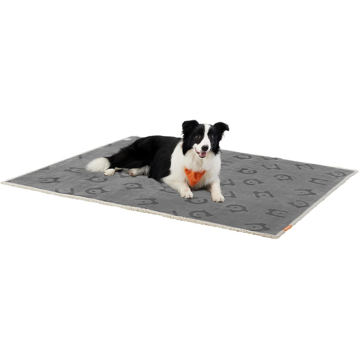 Водонепроникний коврик для собак Feandrea, Sherpa Fleece, 152 x 127 см, XL, сірий. Захист дивану, машинне прання