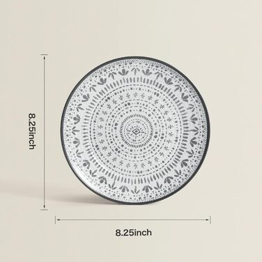 Набір посуду з меламіну на 8 осіб (24 шт.) - тарілки та набір посуду з меламіну, ідеально для кемпінгу, дачі та відпочинку на природі