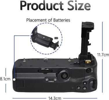 Вертикальний батарейний хват Raeisusp з бездротовим пультом 2.4G, замінник Canon BG-R10 для Canon EOS R5 R6 R5C