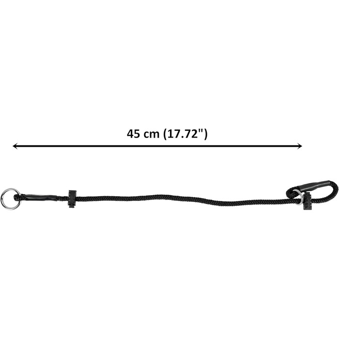 Нашийник для собак Dingo Gear, ручної роботи, міцний шнур, 2 обмежувачі, водонепроникний, для K9-тренувань, IGP, агітації, укусу, слухняності (S04049) (Чорний, S)
