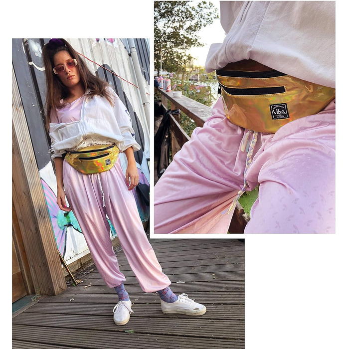 Поясна сумка Vibe Bauchtasche - поясна/стегнова сумка для жінок, чоловіків та дітей, універсальний розмір, золота