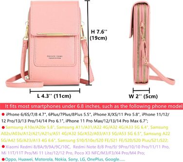 Сумка на шию жіноча Handytasche, червона PU шкіра, кросбоді, гаманець для дівчаток, відділення для карт