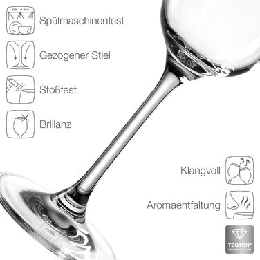 Набір келихів для шампанського Leonardo Tivoli, 6 шт. - келих для шампанського з витягнутим ніжкою, 23 см, 210 мл, 020962