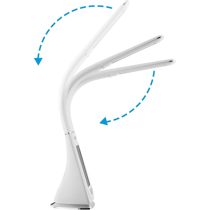 Лампа настільна LED Monzana з годинником, будильником, термометром, календарем, регулюванням яскравості. Біла