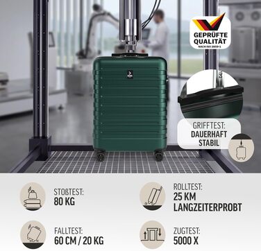 Набір дорожніх валіз Deuba TRAVEL з жорстким корпусом, 3 предмети, темно-зелений
