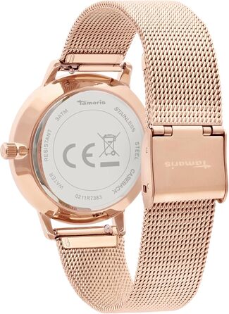 Годинник Tamaris для жінок – елегантний (рожеве золото, мережа)