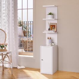 Туалетний столик SONNI з LED-підсвіткою, дзеркалом HD, 10 рівнями яскравості, 3 кольори, з шухлядами, косметичний столик-комод для спальні, білий, 30x58x160 см