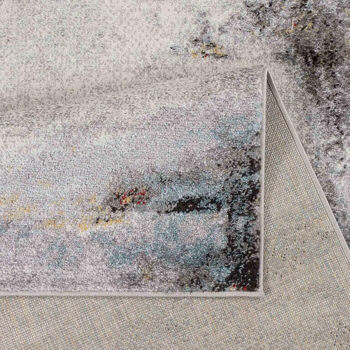 Килим Kurzflor Teppich з коротким ворсом для вітальні, спальні та дитячої кімнати. Сучасний дизайнерський килим TC-Fashion 6114 в сірому кольорі (Multi Achat, 160x220 см)