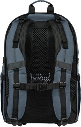 Шкільний рюкзак Baagl для хлопчиків та дівчаток-підлітків зі скейтбордом, відділенням для ноутбука та нагрудною стрічкою (Dust Blue)