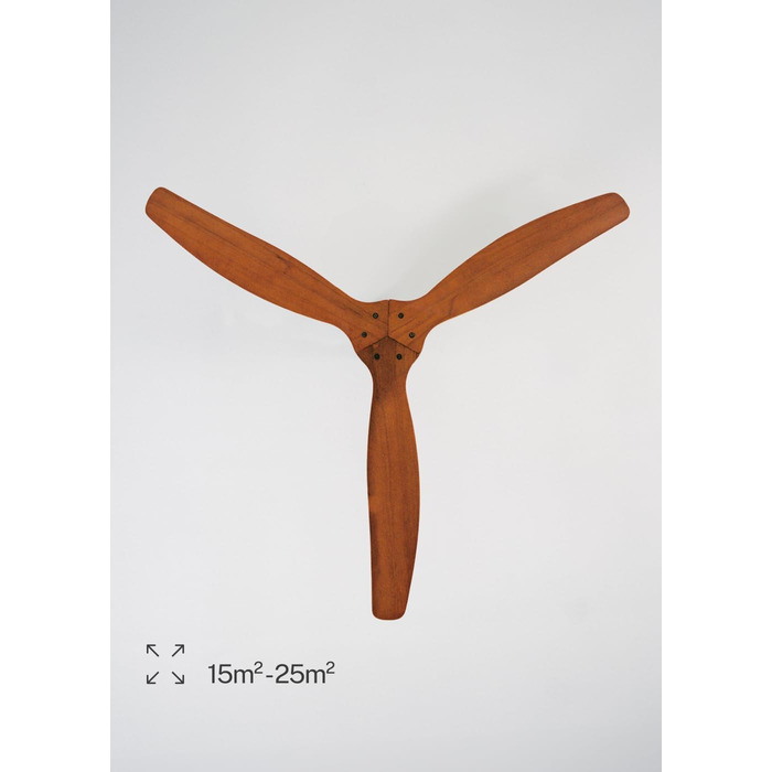 Вентилятор стельовий WINDCALM ABS білий з пультом, 40W, Ø132cm, 6 швидкостей, DC-двигун, літо/зима, без освітлення, тихий, з таймером