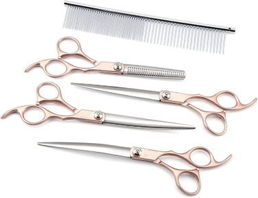 Ножиці для собак Geib - розріджуючі, ліва рука, набір 22 шт. Професійний набір для грумінгу