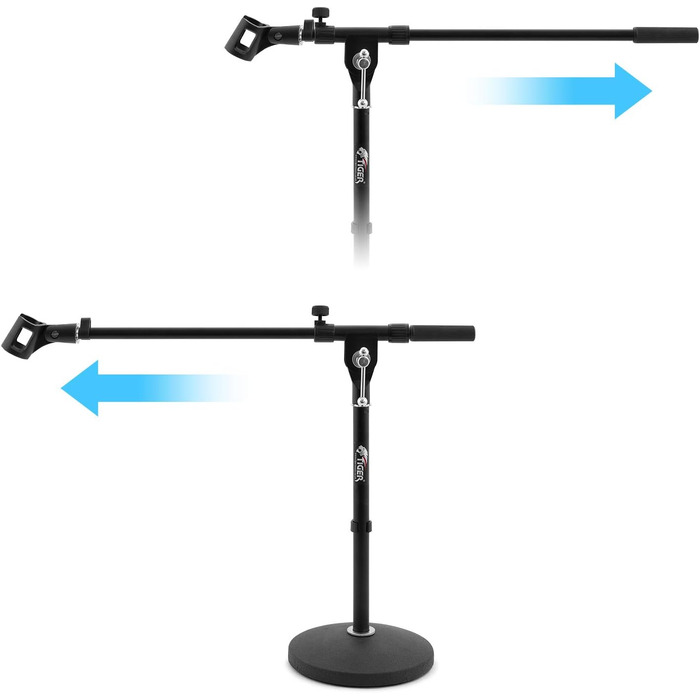 Стійка для мікрофона TIGER MCA49-BK для бас-бочки та гітарної колонки (одинарна, кругла база)