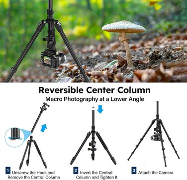 Штатив і монопод SIRUI APT-02 2-в-1 з кульковою головкою 360° | Висота 200 см, вантажопідйомність 10 кг | Для DSLR, смартфонів та екшн-камер | З тримачем для телефону та сумкою