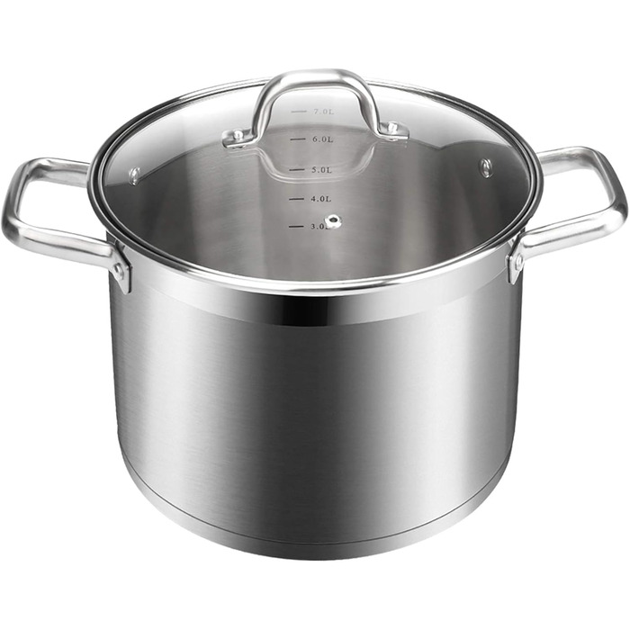 Набір кухонного посуду Duxtop Whole-Clad 3-шаровий нержавіюча сталь, індукційний, 10 предметів (8.6 літра)