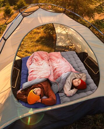 3-4 Season Sleeping Bag - Waterproof & Lightweight Sleeping Bag for Camping, Travel & Outdoor Activities - Adult Size (Pink)