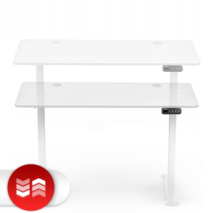 Електричний стіл з регулюванням висоти Hell's Chair White, 120x60 см