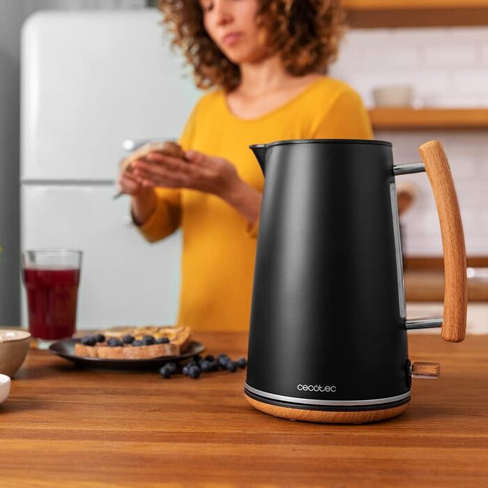 Cecotec Thermosense 400 White & Black Kettle - 1.7L, 3000W Electric Kettle