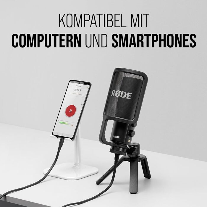 RØDE PodMic - Динамічний мікрофон XLR/USB для подкастів, стрімінгу, геймінгу, музичного виробництва та контент-мейкінгу