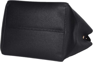 Жіноча шкіряна сумка-шопер велика чорна для студентів та роботи | sqlp